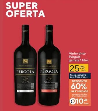 Coop Vinho tinto Pergola garrafa 1L oferta
