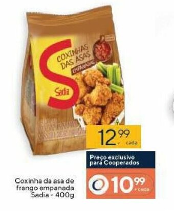 Coop Coxinha da Asa de Frango Empanada Sadia 400g oferta