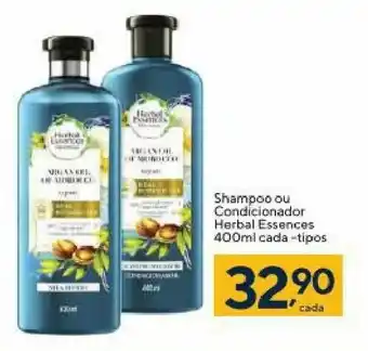 Coop Shampoo ou Condicionador Herbal Essences 400ml cada tipos oferta