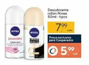 Coop Desodorante rollon Nivea 50ml tipos oferta