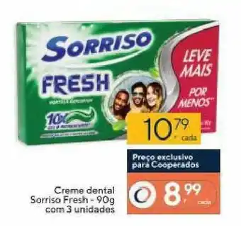 Creme Dental Sorriso Fresh 90g com 3 unidades