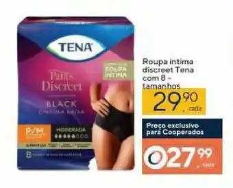 Roupa Intima discreet Tena com 8 tamanhos