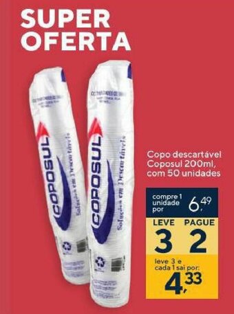 Copo Descartavel Coposul 200ml com 50 unidades