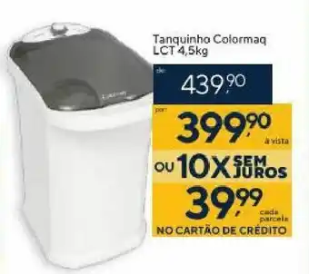 Tanquinho Colormaq LCT 4.5kg