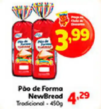 Supermercados Paraná Pao de Forma NewBread 450g oferta