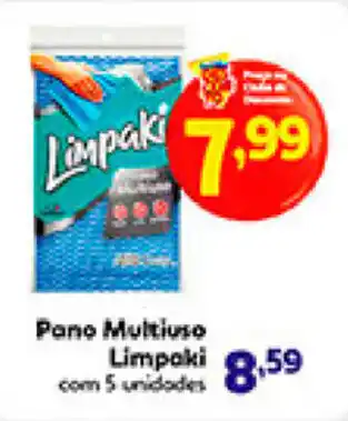 Supermercados Paraná Pano Multiuso Limpaki com 5 unidades oferta