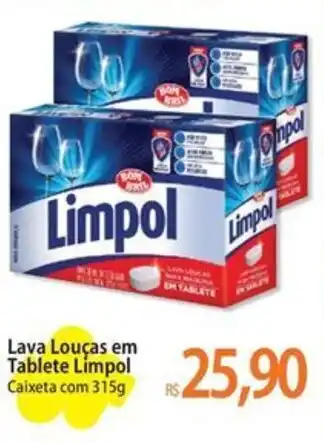 Atacadão Lava Louças em Tablete Limpol Caixeta com 315g oferta
