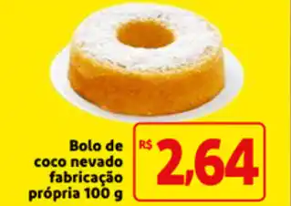 Extra Bolo de Coco nevado Fabricacao Propria 100g oferta