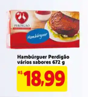 Extra Hamburguer Perdigao varios sabores 672g oferta