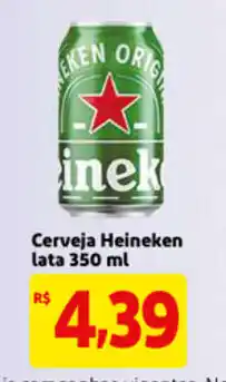 Extra Cerveja Heineken lata 350ml oferta