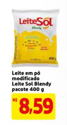 Extra Leite em po modificado Leite Sol Blendy pacote 400g oferta