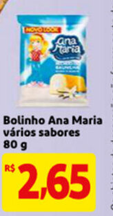 Extra Bolinho Ana Maria Varios Sabores 80g oferta