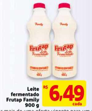 Extra Leite Fermentado Frutap Family 900g oferta
