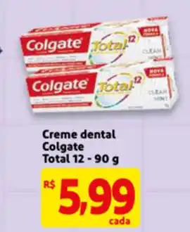 Extra Creme Dental Colgate Total 12 90g oferta