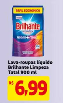 Extra Lava-roupas liquido Brilhante Limpeza Total 900ml oferta