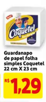 Extra Guardanapo de Papel folha simples Coquetel 22cm x 23cm oferta