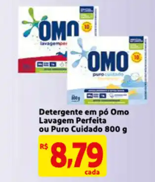 Extra Detergente em Po Omo Lavagem Perfeita 800g oferta