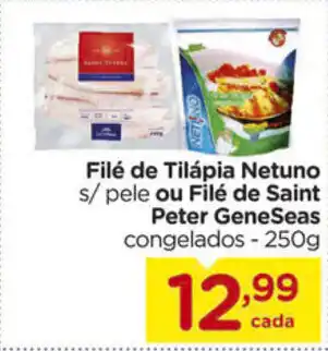 Carrefour File de Tilapia Netuno ou File de Saint Peter GeneSeas 250g oferta