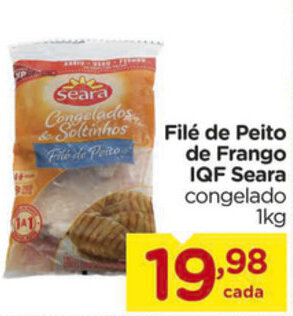 Carrefour File de Peito de Frango IQF Seara Congelado 1kg oferta