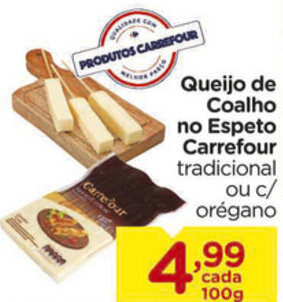 Carrefour Queijo de Coalho no Espeto Carrefour 100g oferta