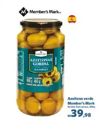 Sam's Club Azeitona verde Member's Mark Gordal, Sem caroço, 450g oferta