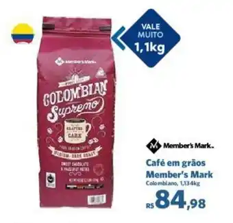 Sam's Club Café em grãos Member's Mark Colombiano, 1,134kg oferta