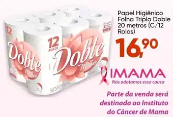 Imec Supermercados Papel Higienica Folha Dupla 20 metros (c/12 rolos) oferta