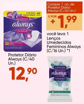 Imec Supermercados Protetor diario Always (c/40 un.) oferta