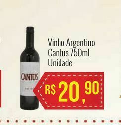 Mart Minas Vinho argentino cantus 750 ml oferta