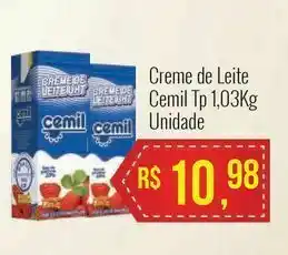 Creme de leite líquido cemil tp 1.03 kg