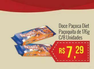 Mart Minas Doce paçoca diet paçoquita de 176g c/8 unidades oferta