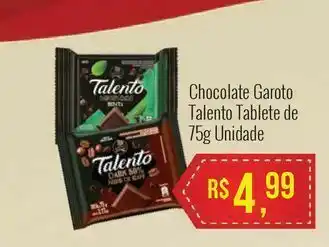 Mart Minas Chocolate garoto talento tablete de 75g unidade oferta