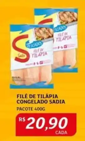 Assaí Atacadista FILÉ DE TILÁPIA CONGELADO SADIA PACOTE 400G oferta