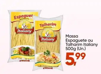 Imec Supermercados Massa Espaguete ou Talharim Italiany 500g (un.) oferta