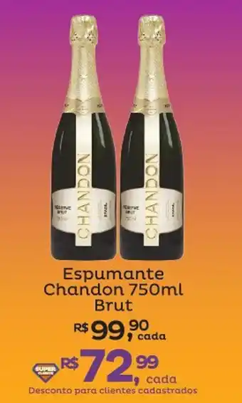 Super Lagoa Espumante Chandon 750ml Brut oferta