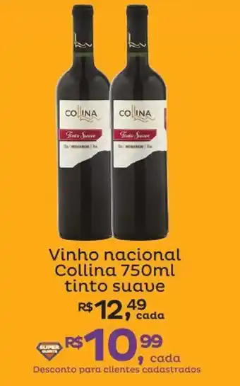 Super Lagoa Vinho nacional Collina 750ml tinto suave oferta
