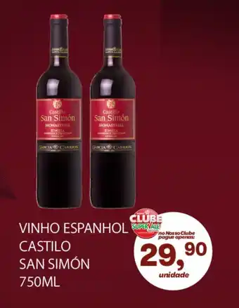 Super Vale Supermercados VINHO ESPANHOL CASTILO SAN SIMÓN 750ML oferta