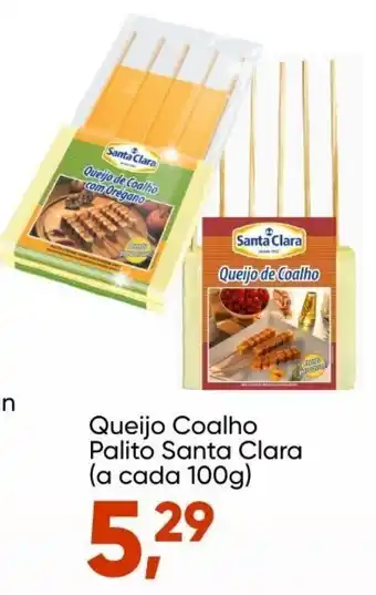 Imec Supermercados Queijo Coalho Palito Santa Clara (a cada 100g) oferta