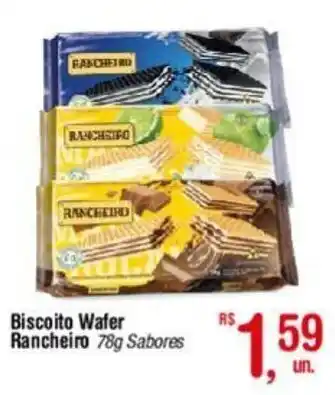 Fort Atacadista Biscoito Wafer Rancheiro 78g Sabores oferta