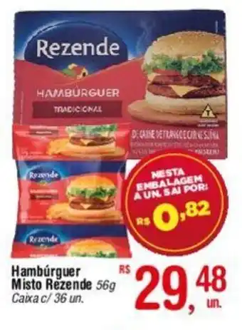 Fort Atacadista Hambúrguer Misto Rezende 56g Caixa c/ 36 un. oferta