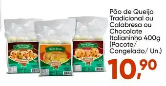 Imec Supermercados Pao de Queijo Tradicional ou Calabresa ou Chocolate Italianinho 400g oferta