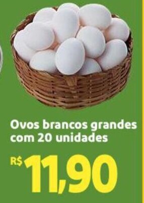Extra Supermercado Ovos Branco grandes com 20 unidades oferta