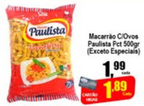 Higa's Supermercado Macarrao C/ovos Paulista 500g oferta