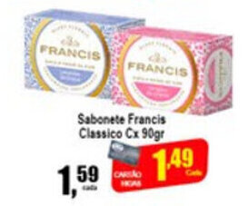 Higa's Supermercado Sabonete Francis Classico 90g oferta