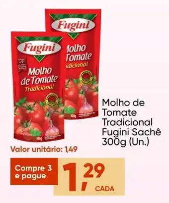 Molho de tomate Tradicional Fugini Sache 300g