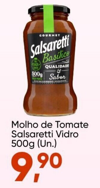 Imec Supermercados Molho de Tomate Salsaretti Vidro 500g (un.) oferta
