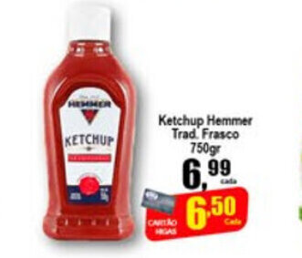 Higa's Supermercado Ketchup Hemmer Trad. frasco 750g oferta
