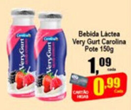 Higa's Supermercado Bebida Lactea Very Gurt Carolina Pote 150g oferta