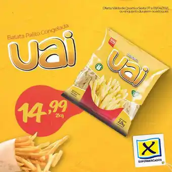 X Supermercados Batata Palito Congelada Uai oferta