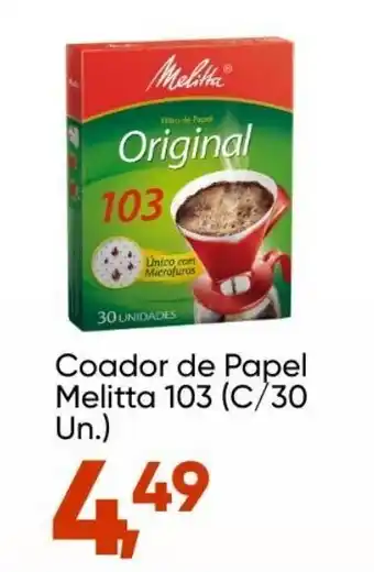 Coador de Papel Melitta 103 (c/30 un.)